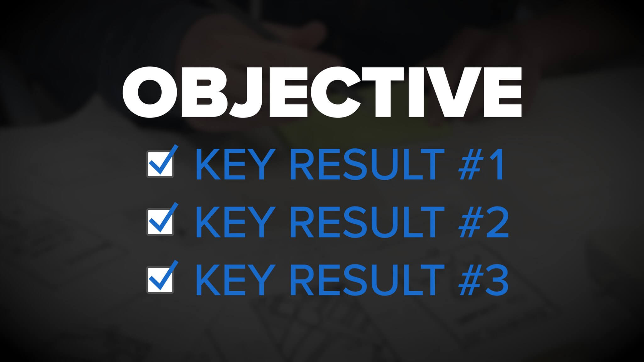 okrs obtectives and key results infographic